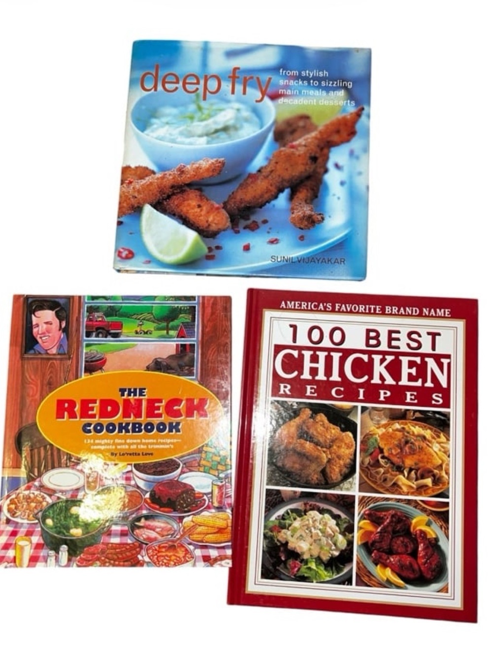Redneck Cookbook , 100 Best Chicken Recipes, Deep Fry Cookbook Lot
